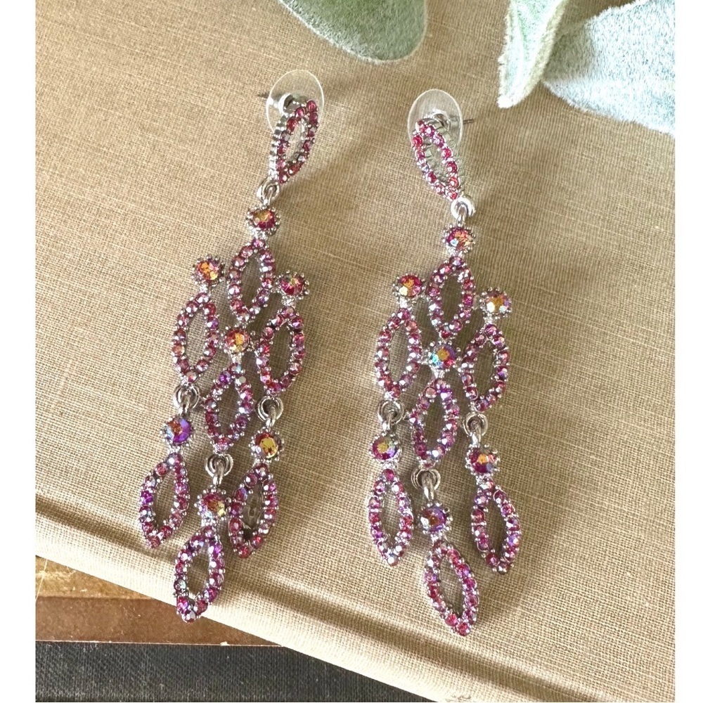 Rhinestone chandelier earrings